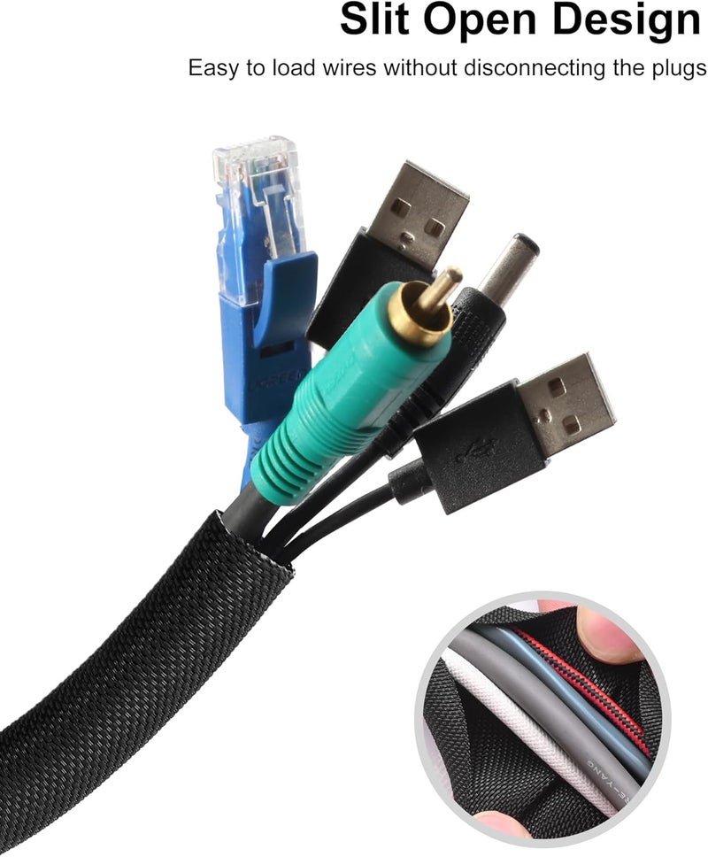 Secbolt Cord Protectors from Pets No Chew, 10ft - 1/2 inch Ultra Durable Cord Covers for Pets, Bite-Resistant Cable and Wire Protector for Cats, Dogs, Rabbits - Black - Image 2